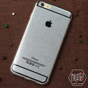 新潮日韩闪粉银色iphone6手机壳苹果iphone6splus软壳大方全防摔 新品