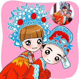 情侣头像结婚古装卡通