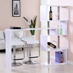 创意简约家用吧台旋转烤漆吧台客厅转角隔断酒柜酒吧柜台可定制 新品