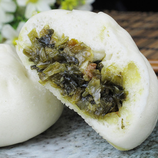 上海新雅特色糕点老坛酸菜包300g(10只) 传统糕点 包子 方便早餐 新品