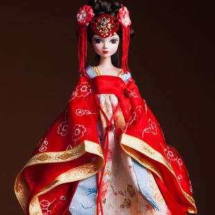 娃唐朝新娘婚纱古装衣服关节体儿童芭比洋娃娃女孩婚庆玩具可儿娃