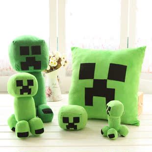 我的世界公仔 苦力怕玩偶 jj怪抱枕靠垫 儿童毛绒玩具生日礼物 新品