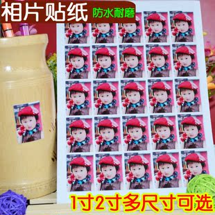 防水照片贴幼儿园宝宝入园登记照大头贴儿童相片贴纸1寸2寸证件照