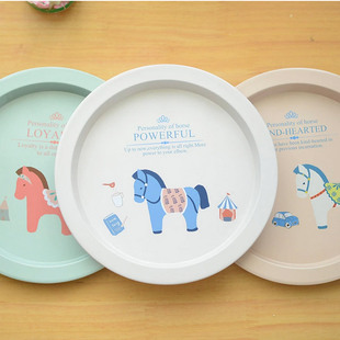 装饰果盘 圆形果盘 生活用品 盘子果盘 餐盘装饰品 小马盘子 新品上架