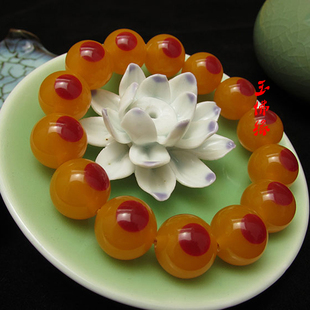 琥珀蜜蜡原石鹤顶红黄蜜蜡金珀花珀女士男士项链吊坠手串手链包邮