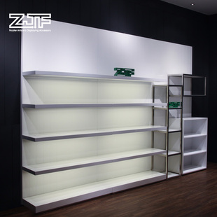 众匠坊zjf 鞋店烤漆展示架木质包包带灯白色多层展柜货架d0-c0602