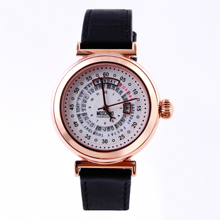 moschino莫斯奇诺 正品真皮带时尚简约防水石英中性手表 新品上架