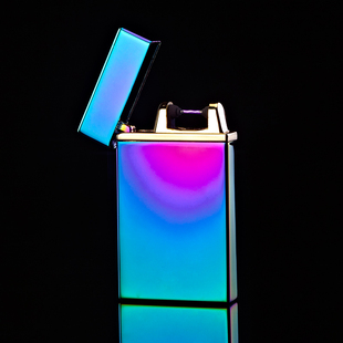 honest百诚正品充电脉冲翻盖电弧打火机个性 火机摇一摇金属自动 新品