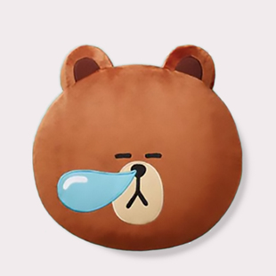 韩国line玩具exo毛绒抱枕午安枕靠枕 熊大呼呼睡鼻涕泡打呼包邮 新品