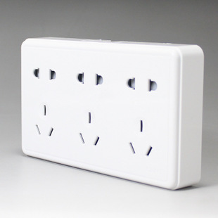 正泰插座new1-c11500明装墙壁开关15孔插座面板明装三联五孔插 新品