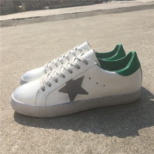 韩国明星同款小白鞋五角星白色板鞋运动鞋做旧星星鞋休闲鞋女 新品