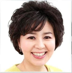 新款包邮中老年假发短发女式妈妈短卷发洋气中年人女士时尚假发套