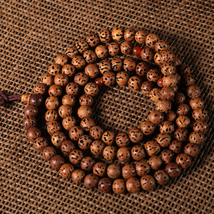 蕴斋堂通天眼菩提子佛珠手串原生态佛珠手链念珠千眼108颗10毫米 新品