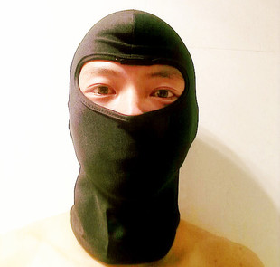专业越野车手户外骑行防风沙尘单孔cs忍者头套超薄透气尼龙面罩 新品