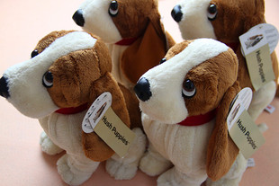 日本暇步士hush puppies巴吉度毛绒玩具狗百分百保真正品 新品上架