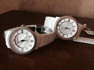 金达奇 手表女 白色女士表100米可游泳时尚防水女生手表陶瓷女表 新品