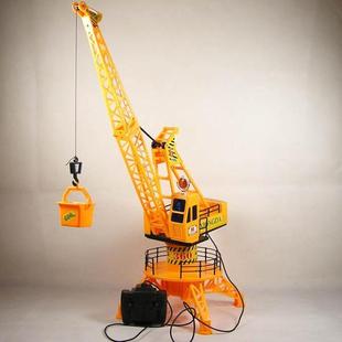 包邮工程车吊车模型玩具遥控玩具模型线电动起重机吊塔儿童玩具网购塔吊枪的被判无期图片