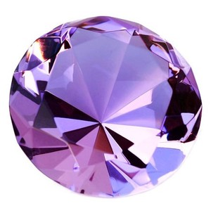 水晶钻石 办公摆件批发水晶礼品 水晶紫色紫色水晶圆钻摆件礼物 新品