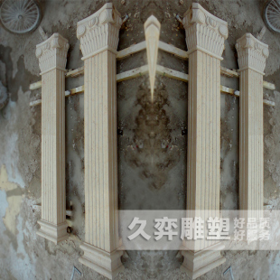 大理石罗马柱欧式作品室内背景石雕方柱墙装饰柱优秀广告平面设计柱子评析图片