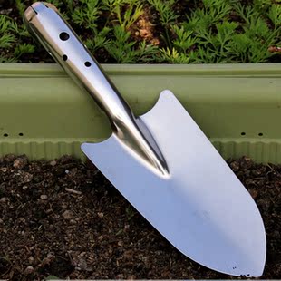 高档园艺工具 花铲加厚纯不锈钢户外小铲子 小铁锹 e7eeu97e 新品上架