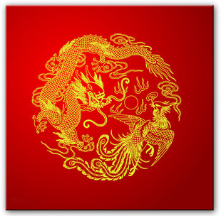 龙凤呈祥样板/金箔画/无框画/三原色油画/原创作品 新品上架 ￥ 88.
