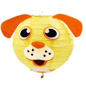 半成品自制小狗手工灯笼制作diy材料红色小学生环保春节带灯涂鸦