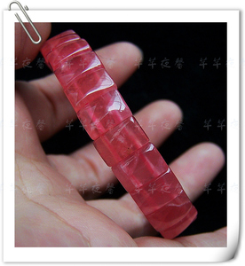 新品优惠 晶体通透颜色红润冰种红纹石手排 手串女 现货 水晶礼品