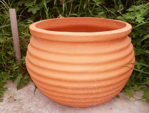陶瓷花盆.陶罐,大件红土盆,红陶花盆-红泥陶罐