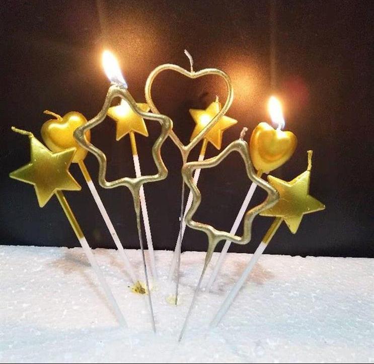 生日蛋糕蜡烛火花棒生日蜡烛网红 ins生日蛋糕蜡烛呲花 心形喷焰