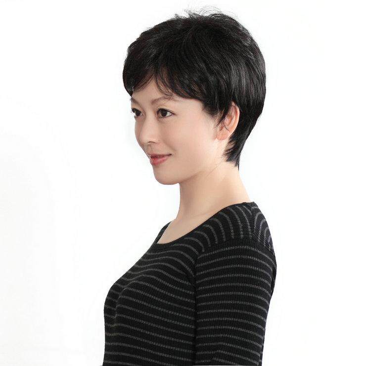 高档歀假发 女士假发 假发短发 中老年假发 妈妈假发 长脸也适合