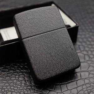 美国正品zippo芝宝打火机 1941二战复刻纯铜镀铬黑冰拉丝黑裂漆