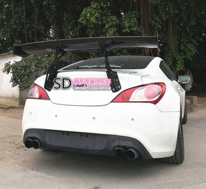 现代劳恩斯酷派碳纤维尾翼 rohens coupe改装火箭兔款gt尾翼