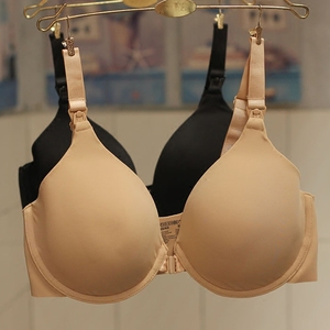 p209 光面全罩杯前扣有钢圈无痕哺乳文胸喂奶内衣80d80e90d90e
