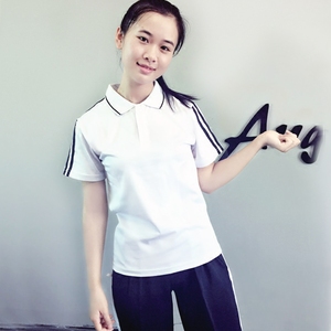 校服t恤短袖初中高中学生运动韩版潮学院风夏季深圳职校上衣班服