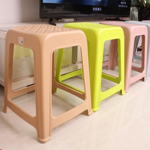 塑料凳子时尚透气凳家用加厚防滑凳成人餐厅餐桌凳高凳浴室洗澡凳