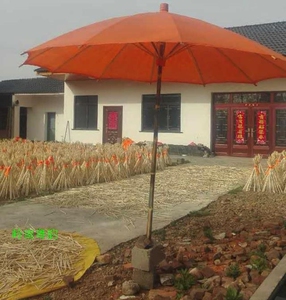 老油布伞 特大3米5 老黄油布伞 雨伞超大传统手工老雨伞 庭院伞