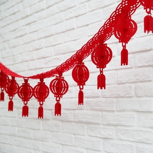 春节装饰小红灯笼挂饰喜庆节日室内场景布置装饰用品新春拉花布置