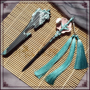 长歌合集【身似琉璃】剑网三青玉流琴剑发簪子汉服配饰bjd武器剑