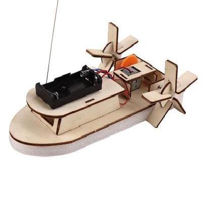 diy手工自制遥控游艇航模小制作儿童科学实验拼装电动玩具船模型