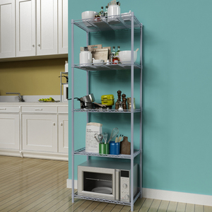 铁架组装拼接可拆卸简易厨房五层微波炉收纳置物层经济型简单架子