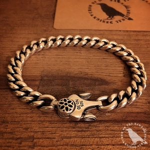 乌鸦 s925纯银 樱花 牛仔侧身 手链 男女适戴