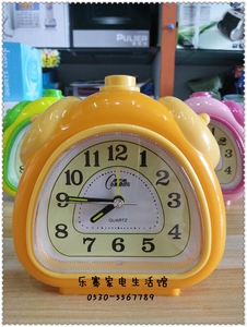 康巴丝超大双音闹钟夜灯荧光闹钟卡通可爱学生闹钟包邮2206正品