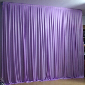新款结婚礼婚庆道具背景纱幔打底布幔浅紫色背景帷幔幕布打底布幔
