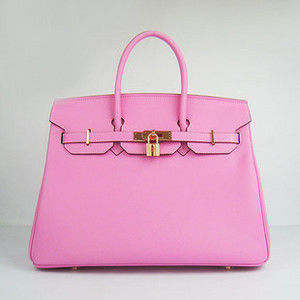 正品品质 爱马仕女包 birkin35铂金包 粉色