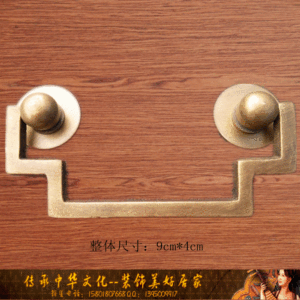 仿古纯铜把手配件/简洁式方形加厚铜拉手/衣橱门柜门抽屉铜把手