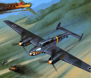 德国bf-110 g2飞机纸模型(b4幅面)