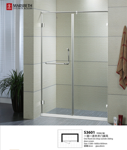 武汉淋浴房移门定做淋浴房钢化玻璃浴室隔断一字形平开门