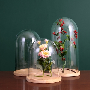 kaheku手工透明特大号圆顶玻璃罩北欧风格饰品家居柜台装饰品摆件