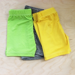 夏季薄款透气打底裤防走光三分裤莫代尔黑白黄绿色儿童短裤安全裤