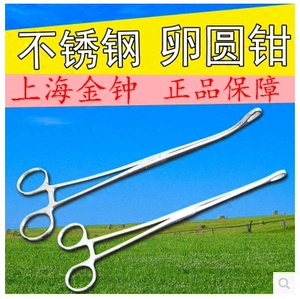 金钟医用不锈钢海绵钳海棉钳卵圆钳子直弯头夹子拔罐棉球镊子25cm